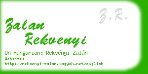 zalan rekvenyi business card